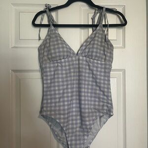 Target Lavender Gingham One-Piece Swimsuit